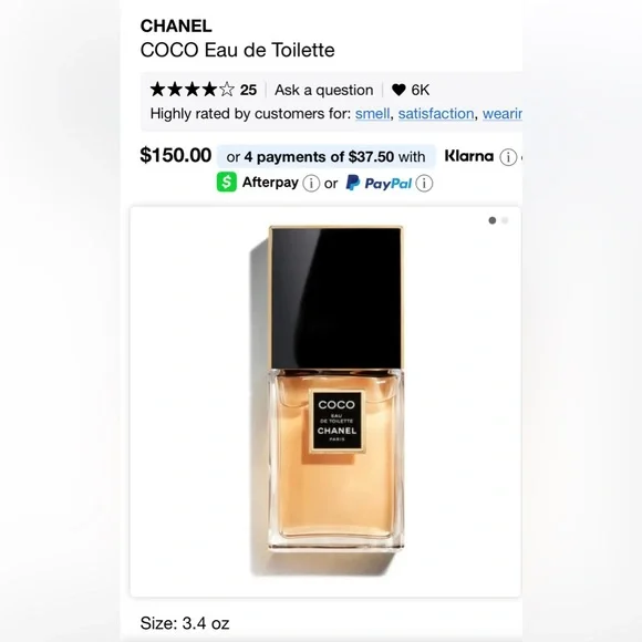 CHANEL Coco Eau de toilette- Black and Gold - Picture 8 of 11